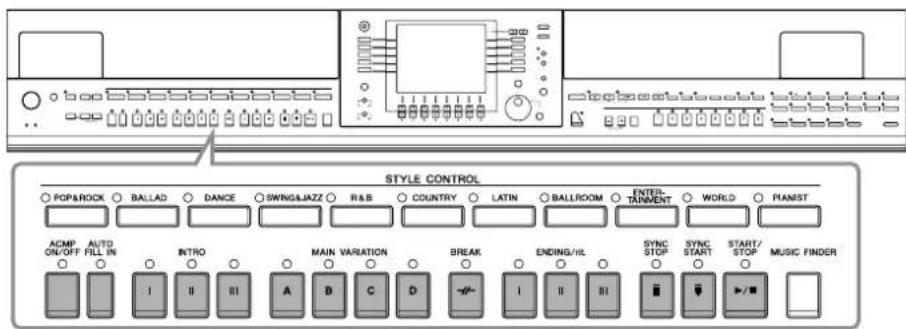 YAMAHA Clavinova CVP-405 - Playing Accompaniment with the Auto Accom- paniment Feature (Style Playback) - 1