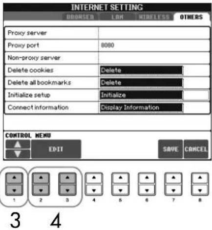 YAMAHA Clavinova CVP-405 - Initializing Internet Settings - 1