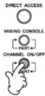 YAMAHA Clavinova CVP-405 - Press the [CHANNEL ON/OFF] button to call up the CHANNEL ON/OFF display. - 1