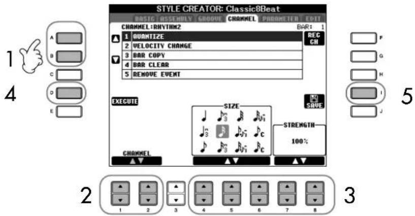 YAMAHA Clavinova CVP-405 - Editing Data for Each Channel (CHANNEL) - 1