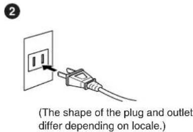 YAMAHA Clavinova CVP-405 - Connecting the power cable - 2