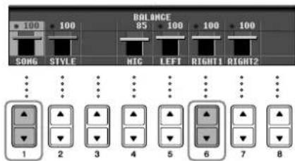 YAMAHA Clavinova CVP-405 - Adjusting the volume balance between the Song and the keyboard - 1