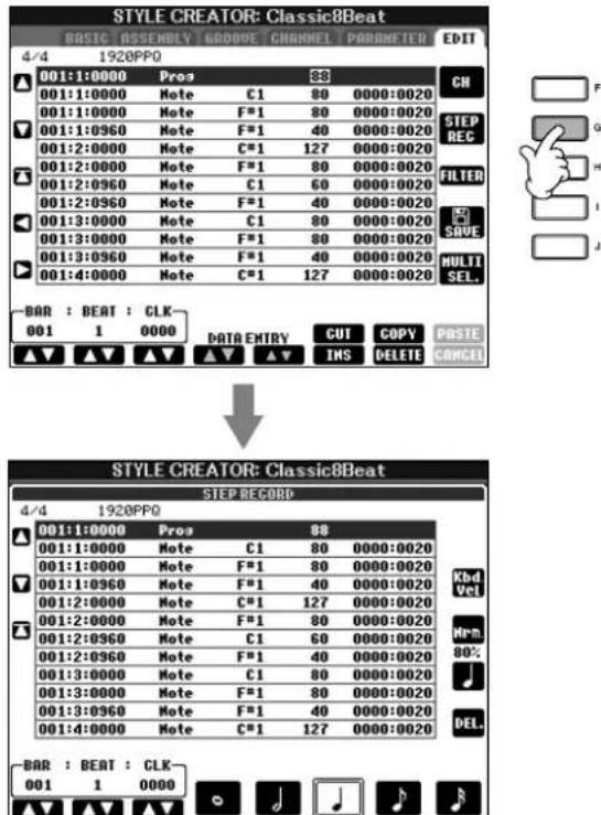 YAMAHA Clavinova CVP-405 - Step Recording (EDIT) - 1