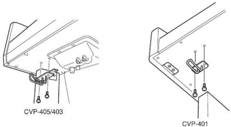 YAMAHA Clavinova CVP-405 - Using the Headphone Hanger - 1