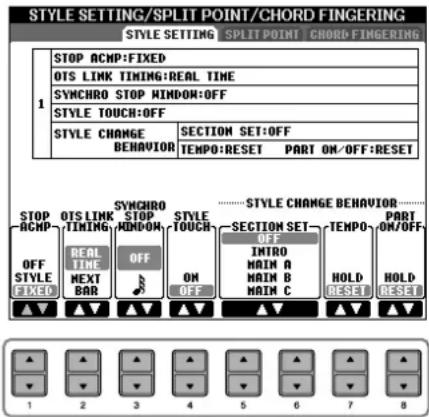 YAMAHA Clavinova CVP-405 - Call up the operation display. - 1