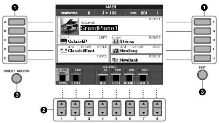 YAMAHA Clavinova CVP-405 - ③[DIRECT ACCESS] and [EXIT] buttons - 1