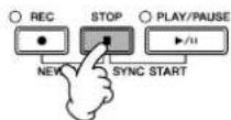 YAMAHA Clavinova CVP-405 - Press the SONG [STOP] button to stop recording. - 1