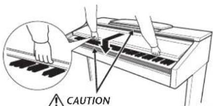 YAMAHA Clavinova CVP-405 - Closing the key cover - 3