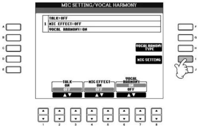YAMAHA Clavinova CVP-405 - Talk Setting - 1