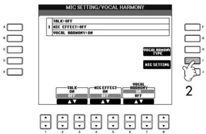 YAMAHA Clavinova CVP-405 - Adjusting the Microphone and Harmony Sound - 1