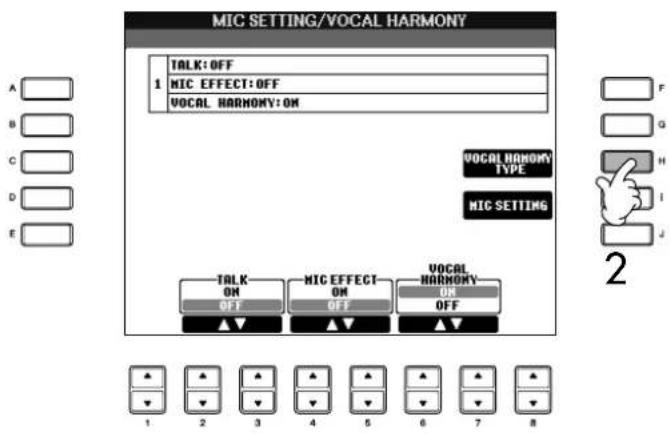 YAMAHA Clavinova CVP-405 - Editing Vocal Harmony Parameters - 1
