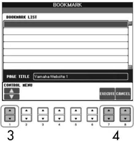 YAMAHA Clavinova CVP-405 - Registering Bookmarks of Your Favorite Pages - 2