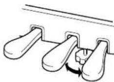 YAMAHA Clavinova CVP-405 - Set the adjuster. - 1