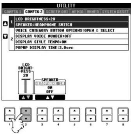 YAMAHA Clavinova CVP-405 - Adjusting the Brightness of the Display (CVP-405/403) - 1