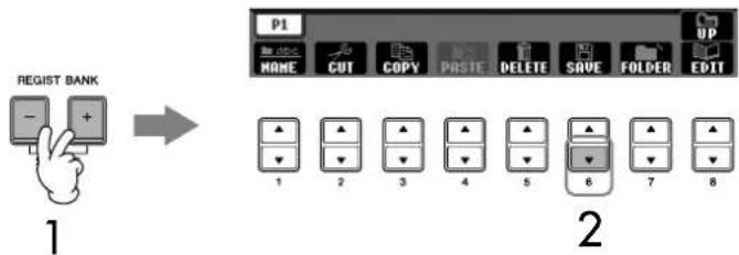 YAMAHA Clavinova CVP-405 - Saving the Registered Panel Setups - 2