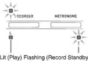 CASIO Privia PX-130 - To record to one track of a song while listening to the playback of the other track - 2