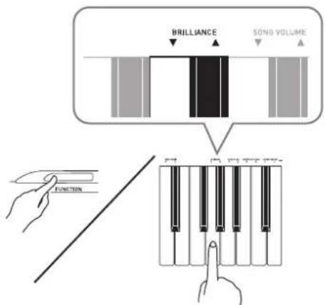 CASIO Privia PX-130 - To adjust the brilliance of a tone - 1