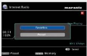 MARANTZ SR6006 - Luisteren naar een internetradiozender die onder een voorkeuzezendertoets is geregistreerd - 2