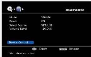 MARANTZ SR6006 - Druk op △▽ om "Device Control" te controleren en druk vervolgens op ENTER. - 1