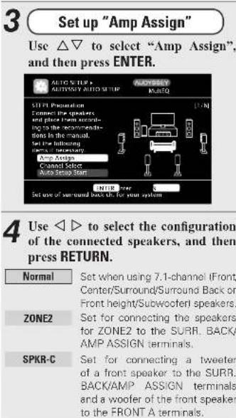 MARANTZ SR6005 - Set up speakers - 3