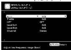 MARANTZ SR6005 - Items that can be set with the Manual Setup procedure - 4