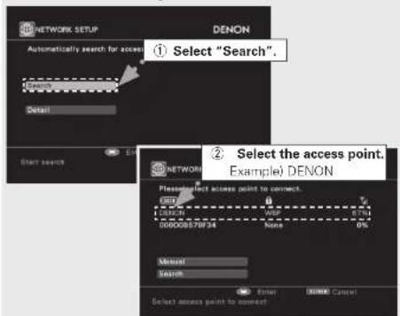 DENON AVR-4308CI - Wireless LAN settings - 1
