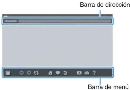 Barra de dirección Dirección Barra de menú