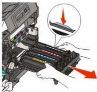 LEXMARK X544dn - Replacing a black and color imaging kit - 8