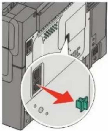LEXMARK X544dn - Connecting a telephone or answering machine to the same telephone line - 1