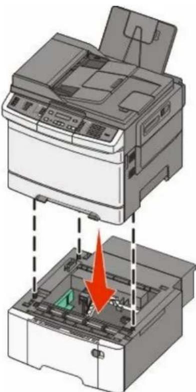 LEXMARK X544dn - Installing an optional tray or drawer - 4