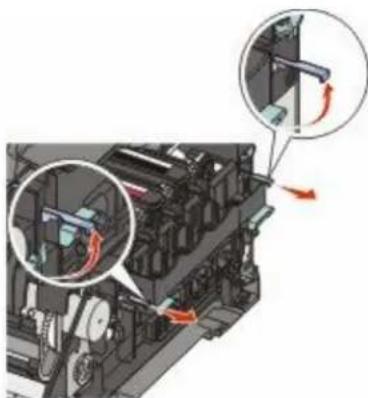 LEXMARK X544dn - Replacing a black and color imaging kit - 7