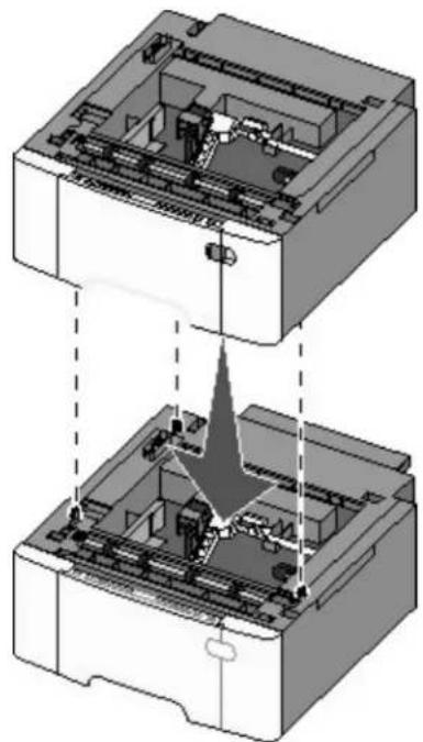 LEXMARK X544dn - Installing an optional tray or drawer - 2