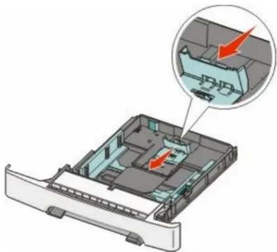 LEXMARK X544dn - Loading the standard 250-sheet tray and optional 550-sheet tray - 2