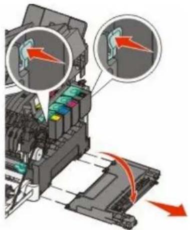 LEXMARK X544dn - Replacing a black and color imaging kit - 5