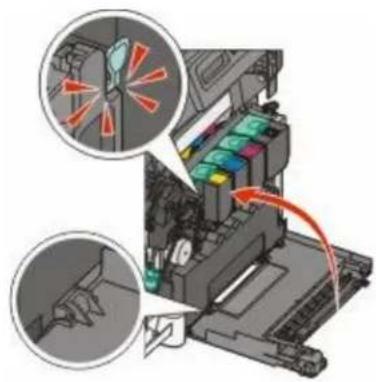 LEXMARK X544dn - Replacing a black and color imaging kit - 14