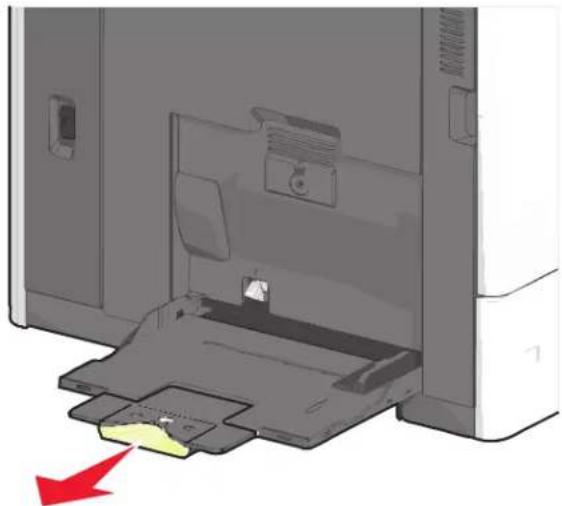 LEXMARK X792de - Loading the multipurpose feeder - 2