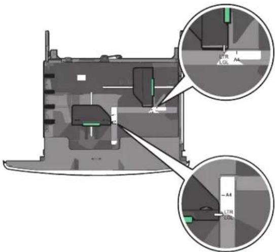 LEXMARK X792de - Loading the standard or optional 550-sheet tray - 3