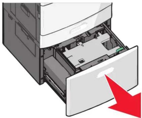LEXMARK X792de - Loading the 2000-sheet high-capacity feeder - 2