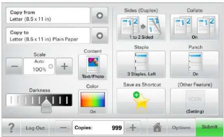 LEXMARK X792de - Sample touch screen - 1