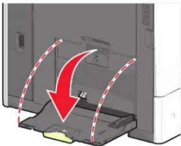 LEXMARK X792de - Loading the multipurpose feeder - 1