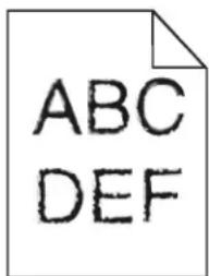 LEXMARK X792de - Characters have jagged or uneven edges - 1