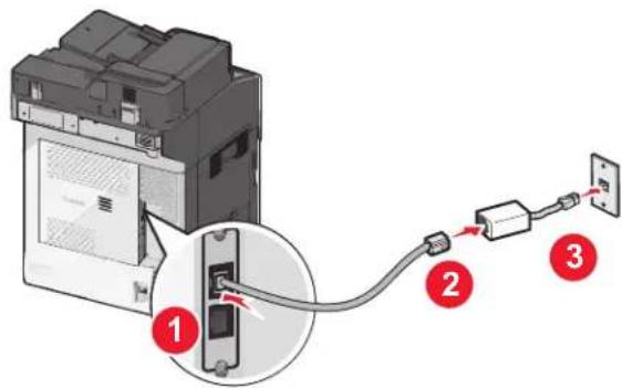 LEXMARK X792de - Connecting to a DSL service - 1