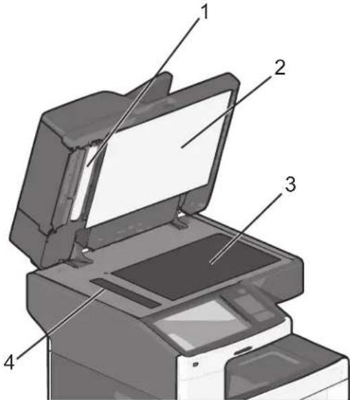 LEXMARK X792de - Cleaning the scanner glass - 1