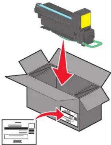 LEXMARK X792dtse - Replacing a print cartridge - 3