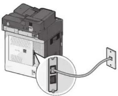 LEXMARK X792dtse - Connecting to an analog telephone line - 1