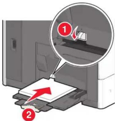 LEXMARK X792dtse - Loading the multipurpose feeder - 6