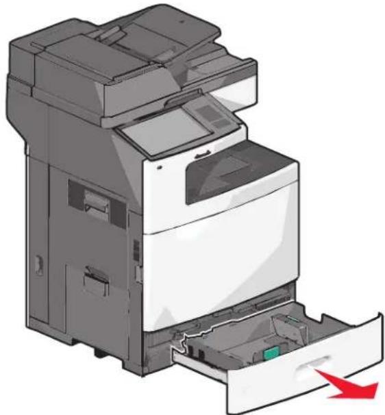 LEXMARK X792dtse - Loading the standard or optional 550-sheet tray - 2