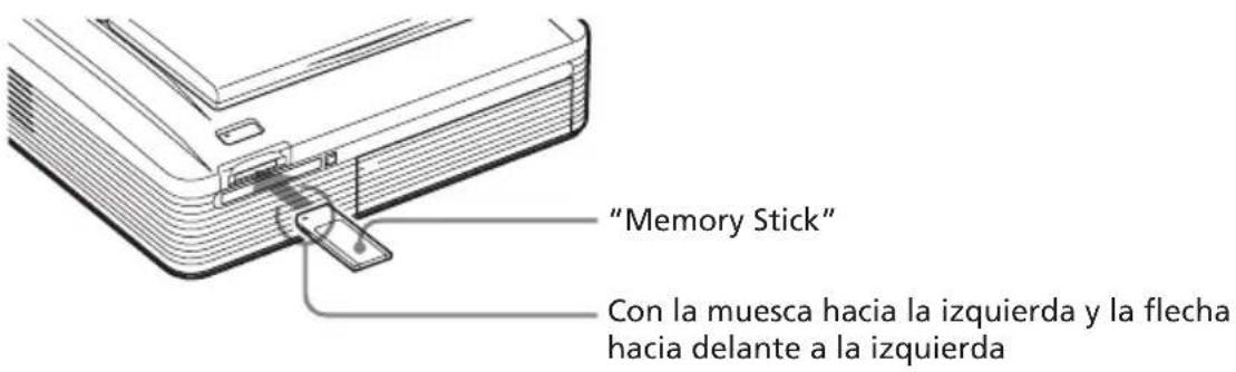 SONY DPP-EX7 - Inserción de un "Memory Stick" - 1