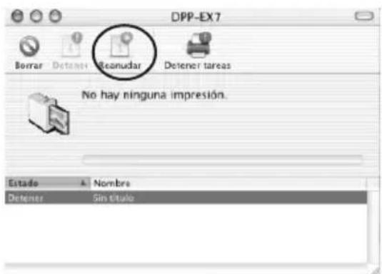 SONY DPP-EX7 - Si se produce un error durante la impresión en Mac OS X (v10.1/v10.2) - 2