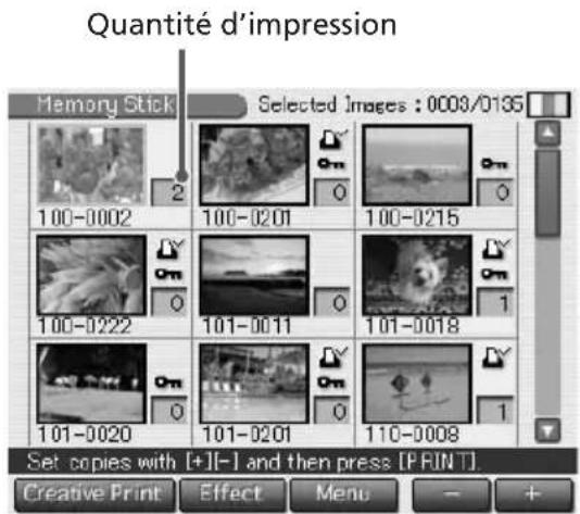 SONY DPP-EX7 - Pour imprimer plusieurs images - 1